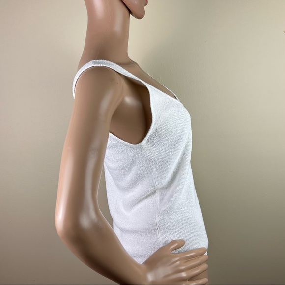 NEW REBECCA TAYLOR WHITE MINI BOUCLE TANK TOP - Picture 4 of 5